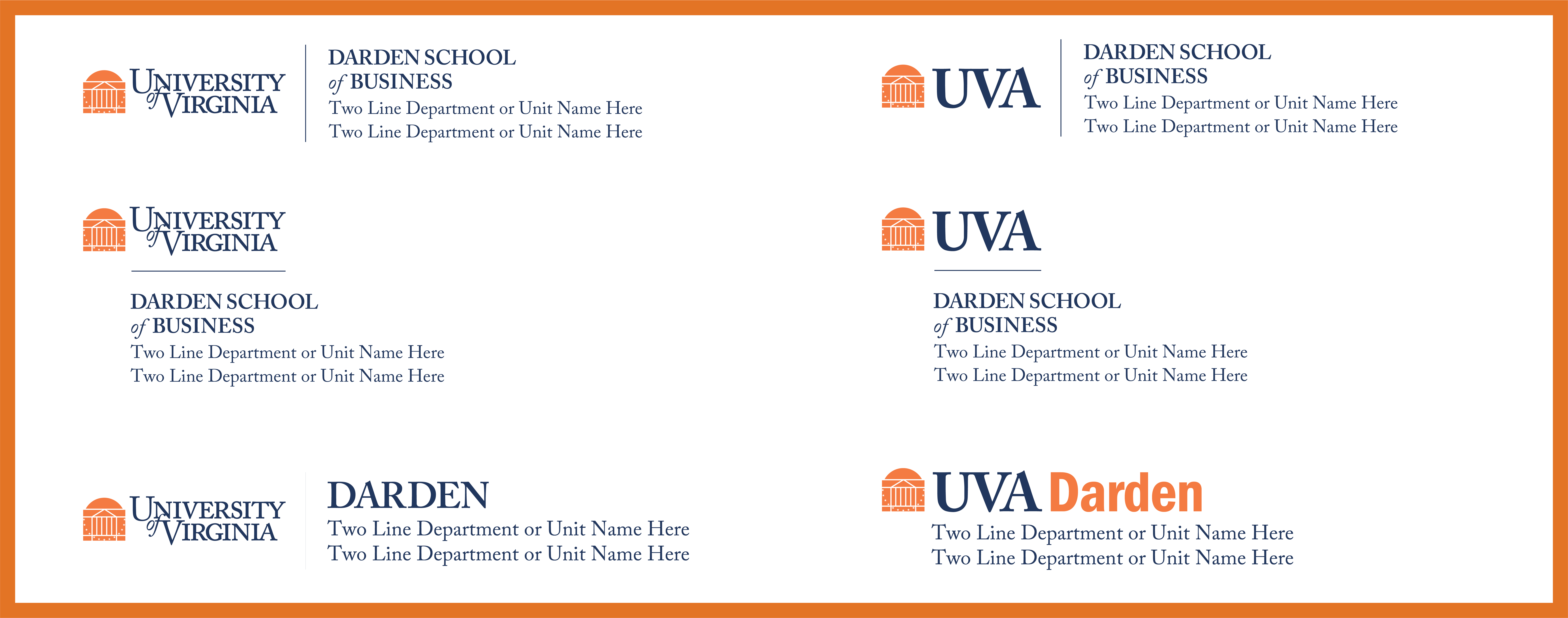 two line secondary school logos for Darden 