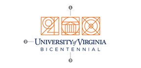 Diagram of UVA Bicentennial Mark