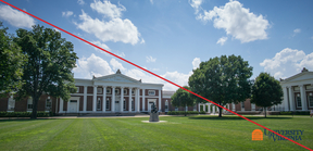 Example of Incorrect Use of Full-Color UVA Logo on Photo Background