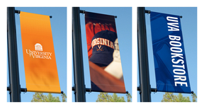 Example of the Full Light-Pole Banner System in Use