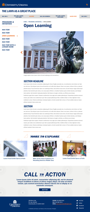 Illustration of UVA Content Page Template