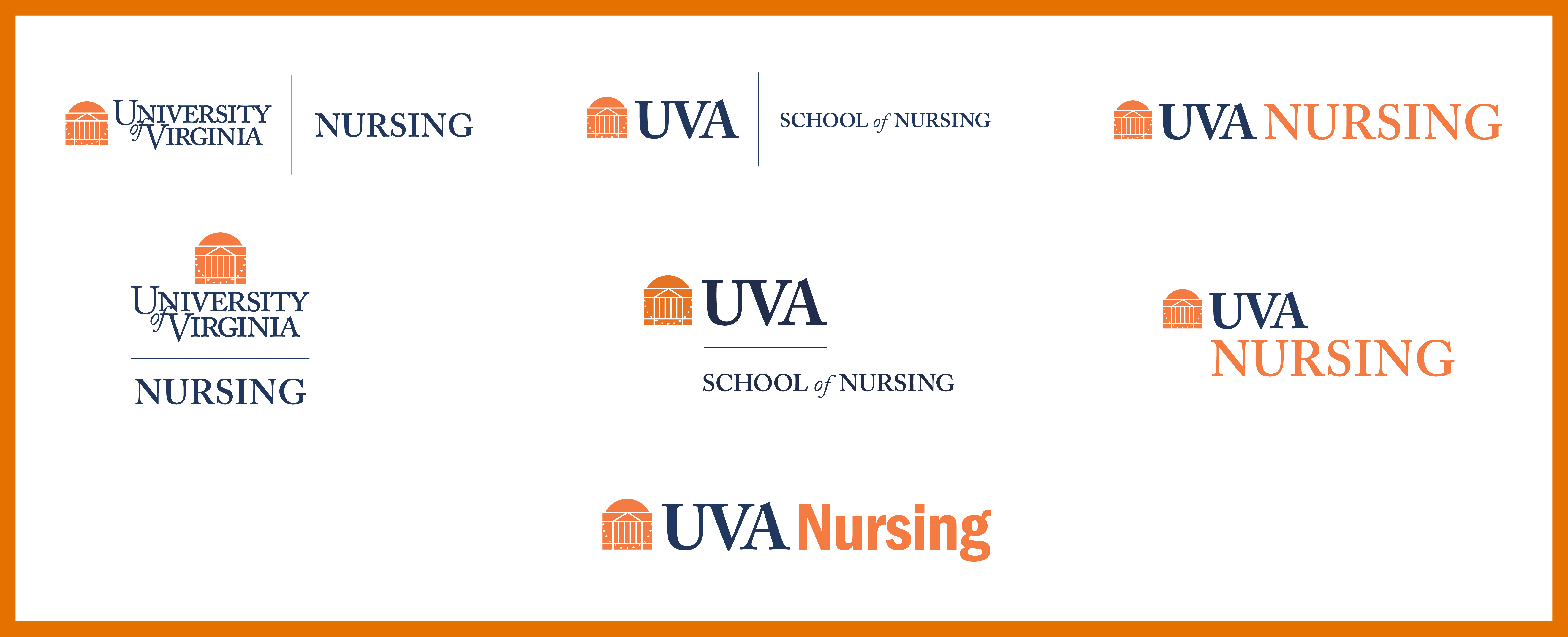 informal logos for the school of nursing.
