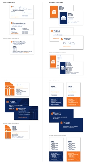 UVA Business Card Examples