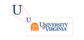Example of UVA Logo Clear Space