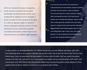 Examples of the Data Science Institute voice.