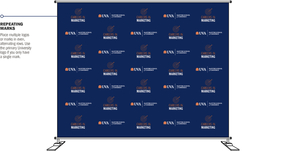 Place multiple logos or marks in even, alternating rows. Use the University's primary logo if you need multiple marks.