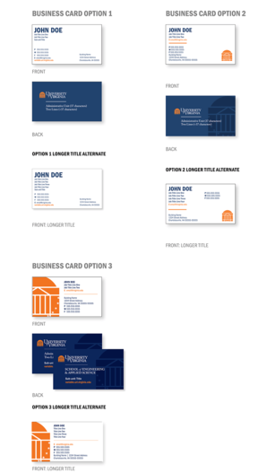 UVA Business Card Templates