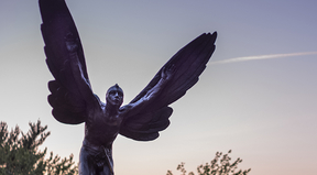 The Aviater Statue at Dusk